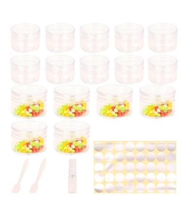 Sgehai 16 pieces jars jars 15ml jars with lids lip balm jars jars cream jars empty 16 x 15ml transparent