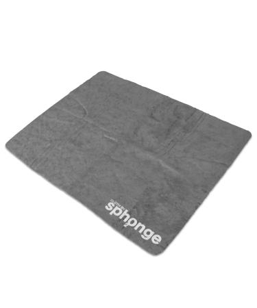 SPH2ONGE Super Absorbent Cloth (Grey) | Multi-Purpose | Designed to Hold x10 Its Weight in Liquid | Re-usable | Perfect All Around Your Home | Effective on Every Surface | Drip-Free and Durable Grey Cloth Sponge
