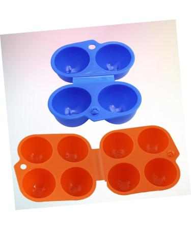 GLEAVI 6 Pcs Eggs 2 Grids Egg Case for Bbq Snap Lock Egg Holder for Fishing Barbecue Storage Box Travel As Shownx3pcs Mx3pcs - Buy Online on SooperMarket.com
