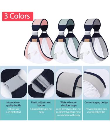 HINATAA Breathable Baby Sling | Adjustable Baby Carrier Wrap | Quick Dry with Thick Shoulder Straps | 0-36 Months Baby | Grey B - Buy Online on SooperMarket.com