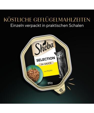 Buy Sheba Selection in Sauce - Chicken Cat Food for Adult Cats - 22 x 85g - International Shipping Available - Buy Online on SooperMarket.com