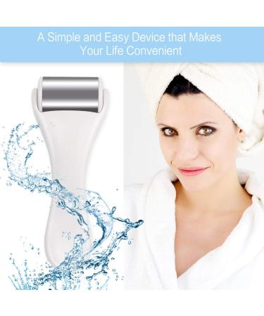 Ice Roller for Face & Eye Puffiness Relief | Stainless Steel Face Massager for Migraine & Pain Relief | White Ice Roller for Skin Care - Buy Online on SooperMarket.com