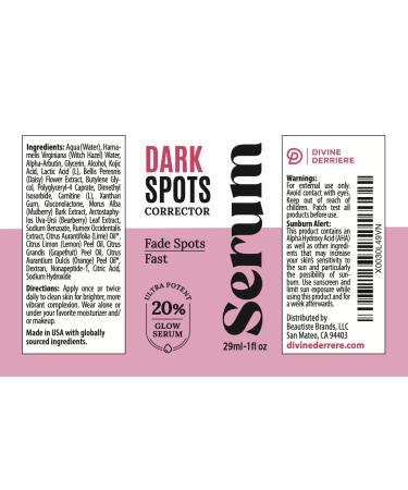Dark Spot Corrector Serum - Remove Stubborn Dark Spots with Kojic Acid & Alpha Arbutin | Brightening Discoloration Remover for Face - Buy Online on SooperMarket.com