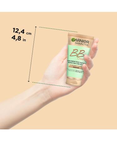 Garnier SkinActive BB Cream - All-in-One Day Care with Hyaluronic Acid & Aloe Vera | Medium 50ml (Pack of 3) - Hides Skin Imperfections & SPF 15 - Buy Online on SooperMarket.com