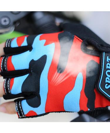 Buy Mecm Bj Child Half-Finger Bicycle Gloves | Non-Slip Sports Gloves for Kids (6-12 Years) - Perfect for Cycling Boating Yoga Skating & Climbing in Tarnorange - Buy Online on SooperMarket.com