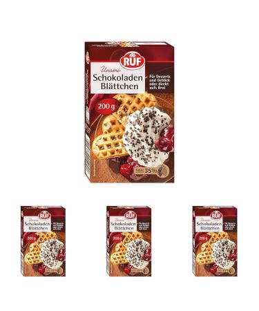 Call chocolate leaves cocoa chocolate tile directly on the bread chocolate decor for cakes cakes muffins cup cakes & desserts 1 x 200g (pack with 4) 4-pack 1x200g chocolate leaves_schoko decor