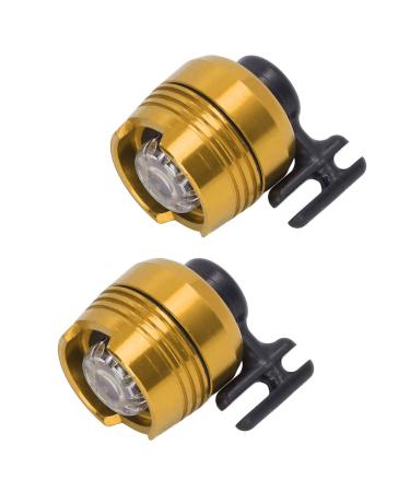 Headlights for Croc 2 PCS Small Lights Croc Shoes Decor Funny Shoe Accessories Aluminum Alloy Shoes Lights (Gold)