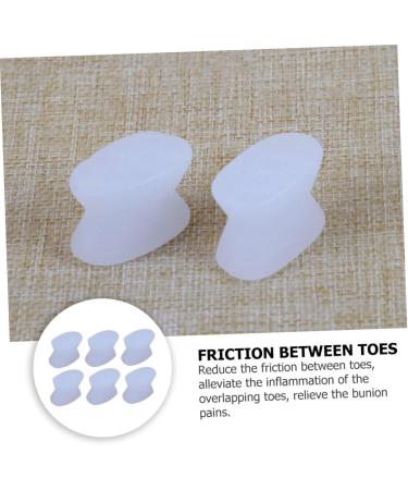Beavorty 8pcs Toe Separator Splints - Nail Protector & Manicure Toe Stretcher - Hallux Valgus Orthotics for Foot Thumb - White Gel - Buy Online on SooperMarket.com