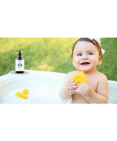 Organic Baby Shampoo & Body Wash - Tear-Free Detangling Cosmos Certified Dermatologist Tested Natural Formula - 13.5oz - Buy Online on SooperMarket.com
