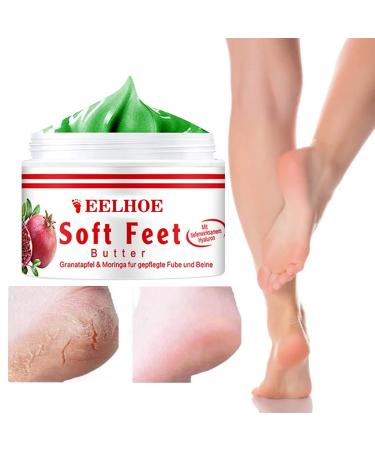 Intensive regenerating foot cream - foot balm foot care - foot cream very dry feet + cracked heels - foot cream against cornea for every skin type 1.00 g (1 Pack) white
