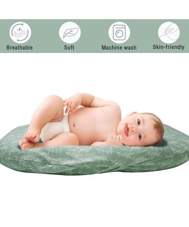 Soft Fitted Newborn Lounger Cover in Green Sage - Removable Slipcover for Baby Lounger Pillow - Buy Online on SooperMarket.com