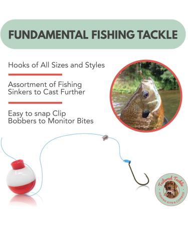 Tailored Tackle Fishing Kit - 147 Pc Gear Set with Tackle Box, Hooks, Bobbers and Accessories for Live Worms and Artificial Bait - Buy Online on SooperMarket.com