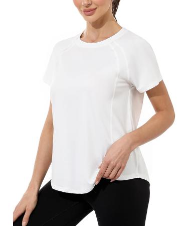 Buy Gyabnw Women's Functional Sports Top - Short Sleeve Fitness & Yoga Shirt - White M - Perfect for Running & Activewear - Buy Online on SooperMarket.com