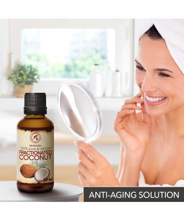 Fractionated Coconut Oil 50ml - 100% Pure & Natural Odorless Beauty Oil for Skin Hair & Massage - Best Essential Oil for Body & Facial Care - Buy Online on SooperMarket.com