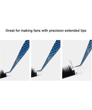 Professional Stainless Steel Tweezers for Eyelash Extensions | High Precision Volume Tweezers (JM3-1 Blue) - International Shipping Available - Buy Online on SooperMarket.com