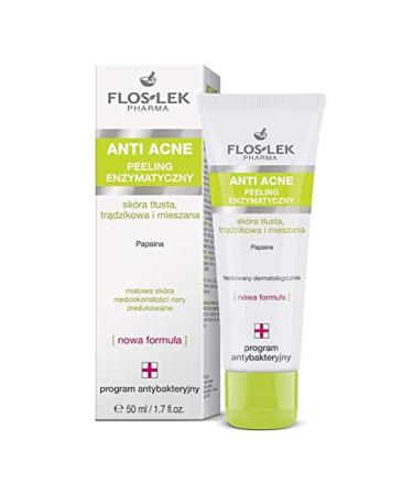 Floslek Anti-Acne Enzyme Facial Peeling for Oily Combination Skin Acne 50 ml