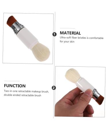 Telescopic Makeup Brush - Double-Head Fluffy Blush & Foundation Brush | International Shipping Available - Buy Online on SooperMarket.com