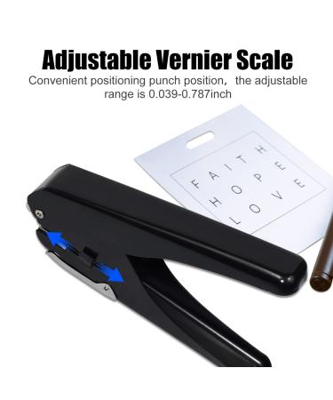 JIKIOU Badge Hole Punch - All-Metal Oval Heavy-Duty Tool for PVC ID Cards, Crafts, Paper Tags - 0.6 x 0.16 inch Elliptical Aperture - Buy Online on SooperMarket.com