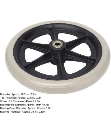 Walker Wheel Replacement Wheelchair Wheel Durability PU Material 8in Diameter Ball Bearing for Wheelchair for Walk - Buy Online on SooperMarket.com