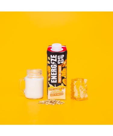 UP&GO Energize Honeycomb Protein Breakfast Shake (350ml x 8 Bottles) - Low Fat, High Fibre, No Added Sugar - Buy Online on SooperMarket.com