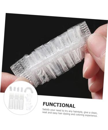 Amosfun 1 Set Hair Bleach Kit Root Comb Applicator Bottle Ear Protectors Shower Caps Clear Gloves Shower Cap Ear Muffs White Lecythus Portable 6.9x4.8cm White - Buy Online on SooperMarket.com
