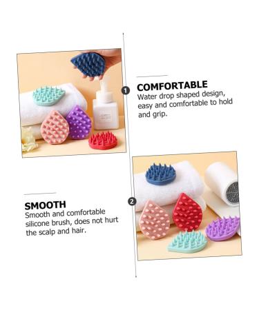 Silicone Shampoo Comb & Scrubber Massager | Scalp & Body Brush for Baby Shower | Dark Blue | 1pc - Buy Online on SooperMarket.com