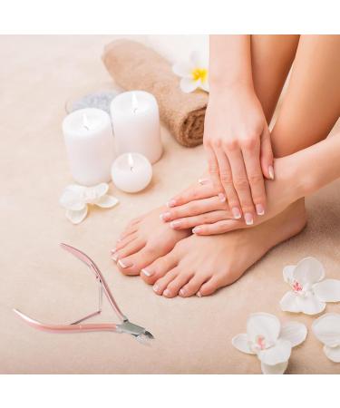Cuticle Trimmer with Cuticle Pusher Cuticle Remover Cutter Nipper and Cuticle Nail Pusher Peeler Scraper Durable Dead Skin Clipper Manicure Pedicure Tools (Rose-Gold) - Buy Online on SooperMarket.com