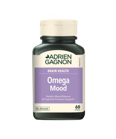 Adrien Gagnon - Omega Mood for Healthy Brain Fight Blues and Low Spirits 60 softgels (Gift Wrap Available)