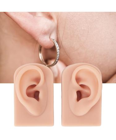 Soft Silicone Ear Model 1 Pair | Stretchable for Teaching & Medical Training | Medium Skin Tone - Buy Online on SooperMarket.com
