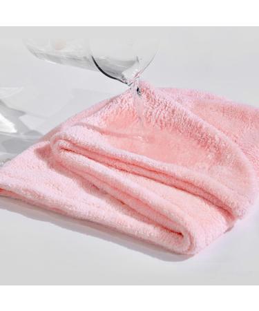 3pcs Hair Towel Wrap Set - Button Drying Towel Hat for Women with Long Hair (Pink Purple Gray) - Buy Online on SooperMarket.com