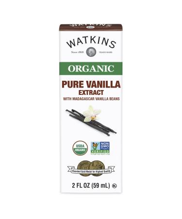 Watkins Organic Pure Vanilla Extract, 2 oz, 1 Count Organic Pure Vanilla 2 Fl Oz (Pack of 1)