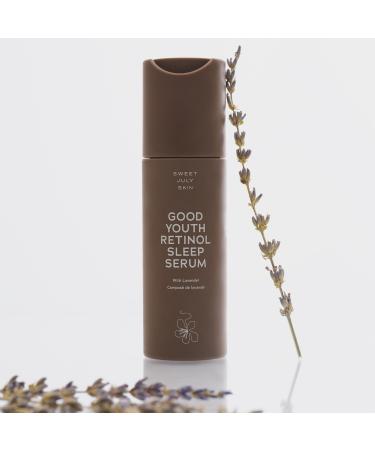 SWEET JULY SKIN Good Youth Retinol Sleep Serum - Lavender Hydrating Fragrance-Free Lactic Acid & Turmeric - 1 Fl Oz - Buy Online on SooperMarket.com