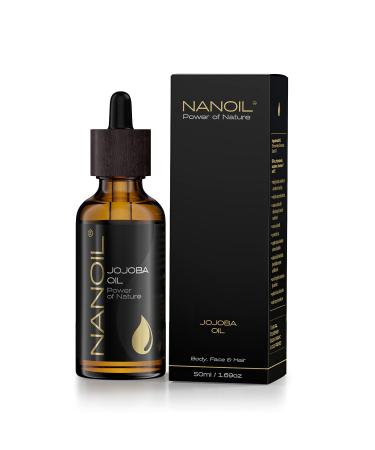 Jojoba l nanoil Jojoba Oil 50ml - natural pure cold -pressed undiseased organic jojoba oil.Care oil for hair body and face.Nature care relief Jojoba 50 ml (1 Pack)