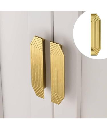 Cupboard Handles Copper Knobs 2Pack Gold Drawer Knobs Zinc Alloy Pull Handles Decorative Furniture Pull Knobs Bedroom Wardrobe Door Pulls for Kitchen Cupboard Cabinet with Screws 250mm(9.8in) ((Size 140mm(5.5in) - Buy Online on SooperMarket.com