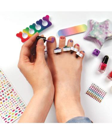 Fashion Angels Pretty Pedi Pedicure Kit for Girls - Kids Nail Spa Set with Polish, Stickers, Toe Separators, File, and Bath Bombs - Ages 8 - Buy Online on SooperMarket.com
