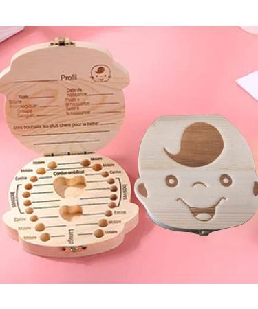 Haqatr Children's Wooden Tooth Box Children Teeth Box Baby Tooth Box Keepsake Save Organizer for Baby Kids Boy Tooth Storage Box Souvenir Baby Teeth Save Box - Buy Online on SooperMarket.com