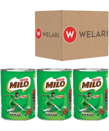 Nestle 3 x 400g Chocolate Flavour Milo Milk Drink With Welari Thank You Card Malted Vitamin Minerals Calcium Activ-go for Kids (1.2kg) - Buy Online on SooperMarket.com