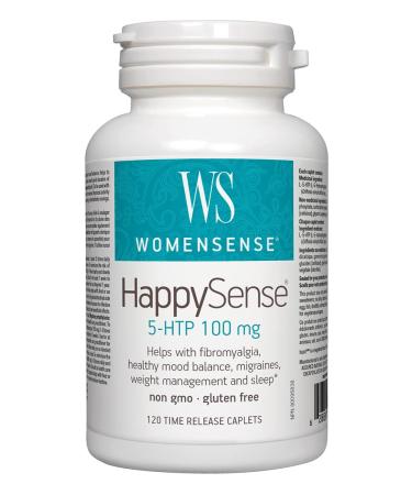 WomenSense HappySense 5-HTP 100mg 120 Time-Release Caplets Helps Promote Healthy Mood Balance