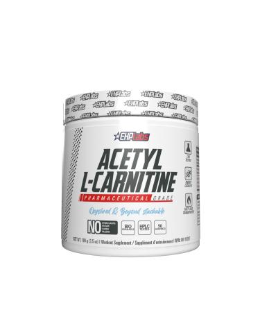 EHP Labs Acetyl L-Carnitine - Supports Natural Energy Production Aids Metabolism Assists in Healthy Brain Function Supports Heart Health Non-GMO Vegan Gluten Free - 50 Serves