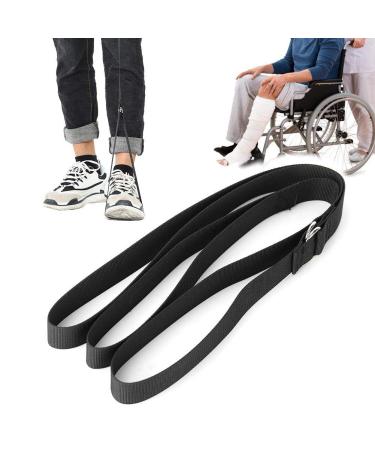 Rigid mobility aids Leg lifter with hand strap mobile tool Black leg lifter durable for elderly with disabilities