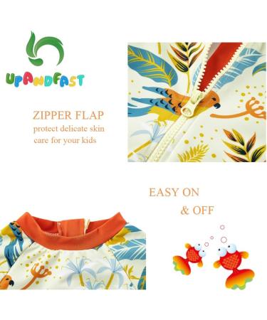 UPF 50+ Baby Boy Swimwear Set with Sun Hat | Infant Toddler One Piece Zip Swimsuit for 12-18 Months | Sun Protection Bathing Suit by Upandfast - Buy Online on SooperMarket.com