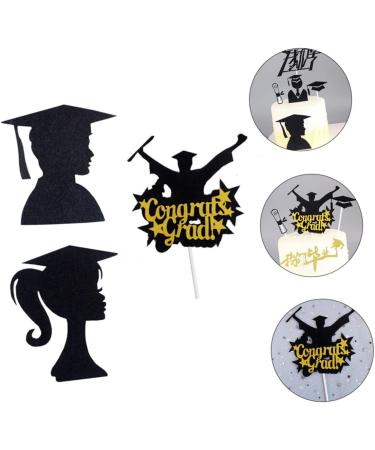 Vaguelly 60 Pcs Insert Card Birthday Party Treat Picks Party Supplies Graduation Grad Cap Cupcake Topper Cake Decoration Picks Food Decor Cake Insert Topper Decorations Birthday Cake Paper - Buy Online on SooperMarket.com