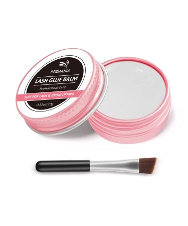 PERMANIA Lash Lift Balm Glue New Eyelash Lifting Adhesive 0.35oz/10g Lash Lift Glue Strong Viscosity and Water Solubility for Lash Perm Kit (White Peach) 10g-white peach
