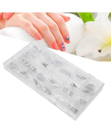 Nail rhinestones rhinestones nail art rhinestones colorful exquisite nail DIY glass rhinestones decoration with box Smooth appearance and no scratches - Buy Online on SooperMarket.com