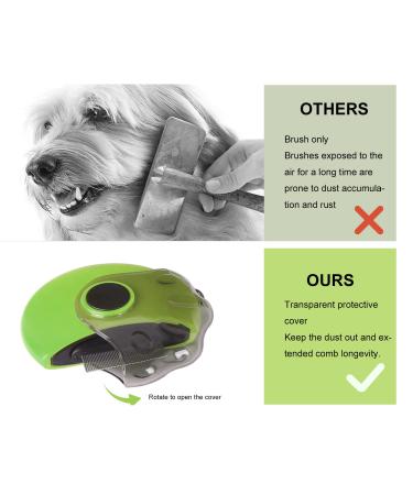 3-in-1 Portable Cat Brush for Shedding - Pet Slicker Brush for Dematting & Detangling - Grooming Brush for Dogs, Cats, Rabbits - Easy Undercoat Removal (Blue) - Buy Online on SooperMarket.com