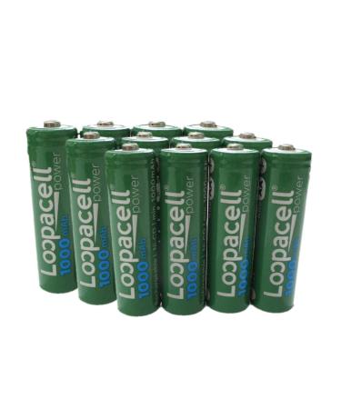 12 AA Rechargeable NiCD Battery 1.2V 1000mAh High Capacity AA Batteries for Solar Lights Garden Lights