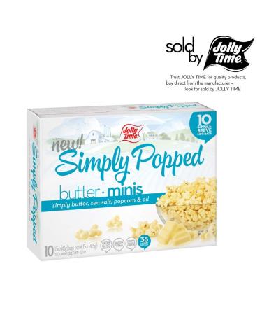 JOLLY TIME Natural Mini's Microwave Popcorn Bags - Gluten Free, Butter Flavor - 3 Pack, 10 Count Boxes - Single Serving Snack Size - Buy Online on SooperMarket.com