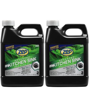 Zep Advanced Kitchen Drain Opener 32 oz - Case of 2 | Safe for Grease Food & Garbage Disposal - International Shipping - Buy Online on SooperMarket.com
