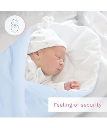 Baby Swaddle Wrap Blanket | Newborn Cotton Swaddling Sleeping Bag 0-3 Months (Blue) - Buy Online on SooperMarket.com