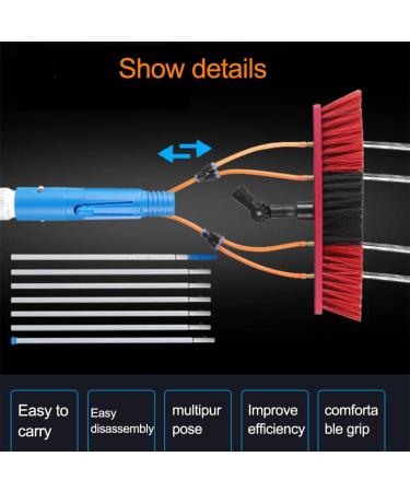 Window Cleaning Pole Water Fed Telescopic Brush Extendable Cleaner Conservatory Roof Suitable for Photovoltaic Panel Cleaning Trucks-12m/ 40ft Roof Cleaning Tools Window Cleaner Kit 35cm Brush Head 5M/17FT - Buy Online on SooperMarket.com